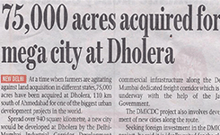 75,000 acres acquired Dholera
