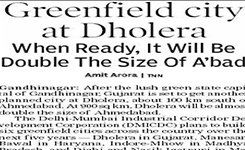 Greenfield city at Dholera